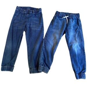 H&M Kids size 5-6 year old denim jogger jeans with elastic waist